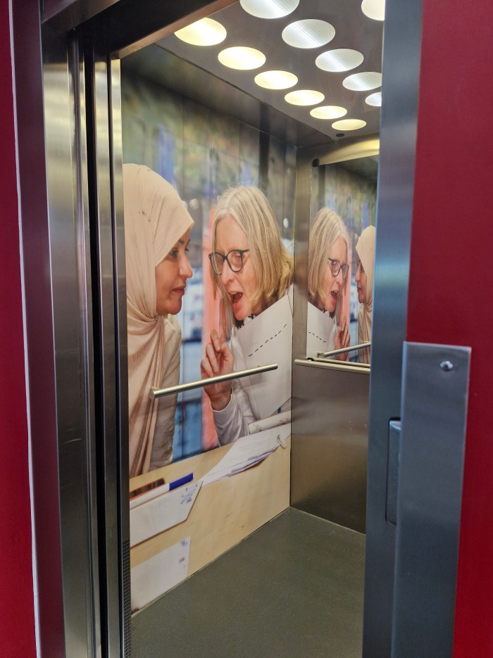 Documentary photographer Oldham Manchester - Oldham libraries commission installation lift wrap photography
